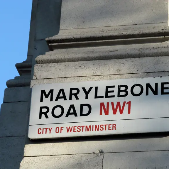 Marylebone Road street sign