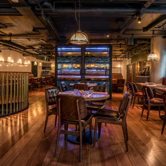 Interior of Burger & Lobster Leicester Square restaurant