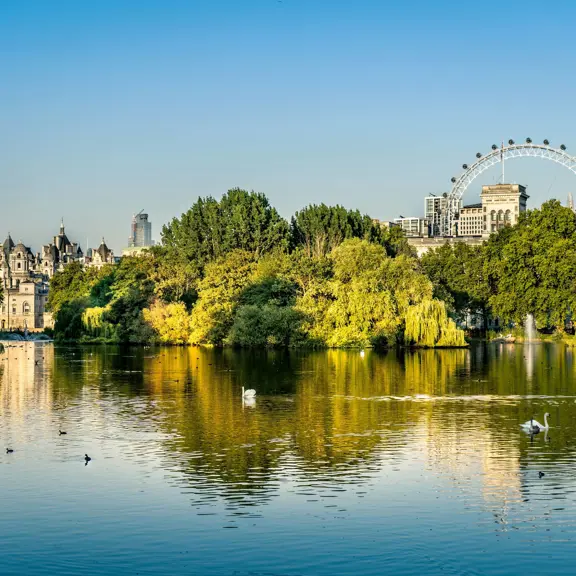 Skyline view of the London Eye