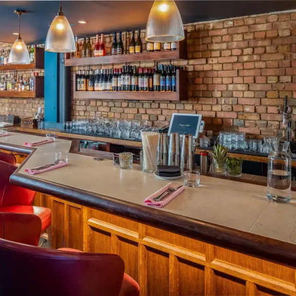 Burger & Lobster Mayfair bar area