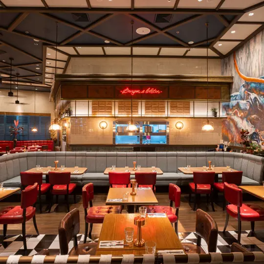 Interior of Burger & Lobster Siam Paragon restaurant in Bangkok