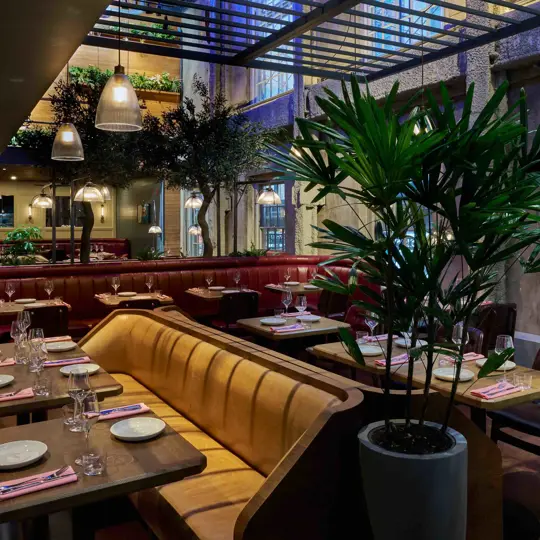 interior of Bryant Park Burger & Lobster